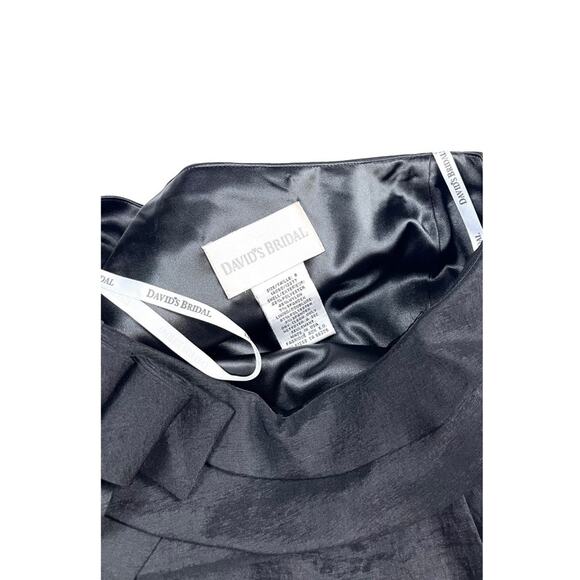 David's Bridal Black One Strap Above The Knee Dress - Picture 3 of 3